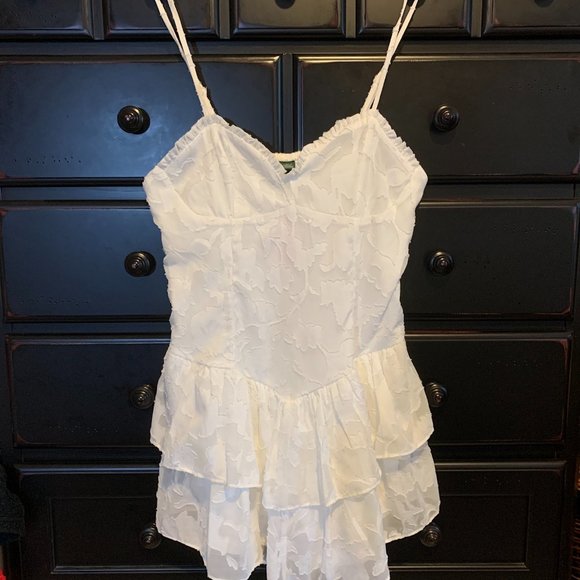 Summer Cotton Dress, Wild Fable, Size L, white and frilly - Picture 3 of 10